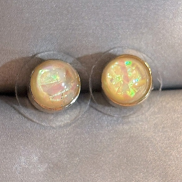 Nordstrom Shimmering Opalescent Round Earrings - Picture 2 of 7